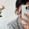 Korean-style niche design, brushed matte surface, teardrop ear buckles, minimalist fashion, individual, versatile and high-end earrings for women details Picture